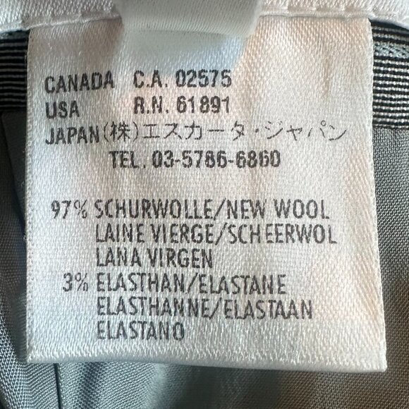 Escada Grey Pinstripe Pencil Skirt New Wool Luxury Office Size 42 Large Women's - Picture 10 of 10